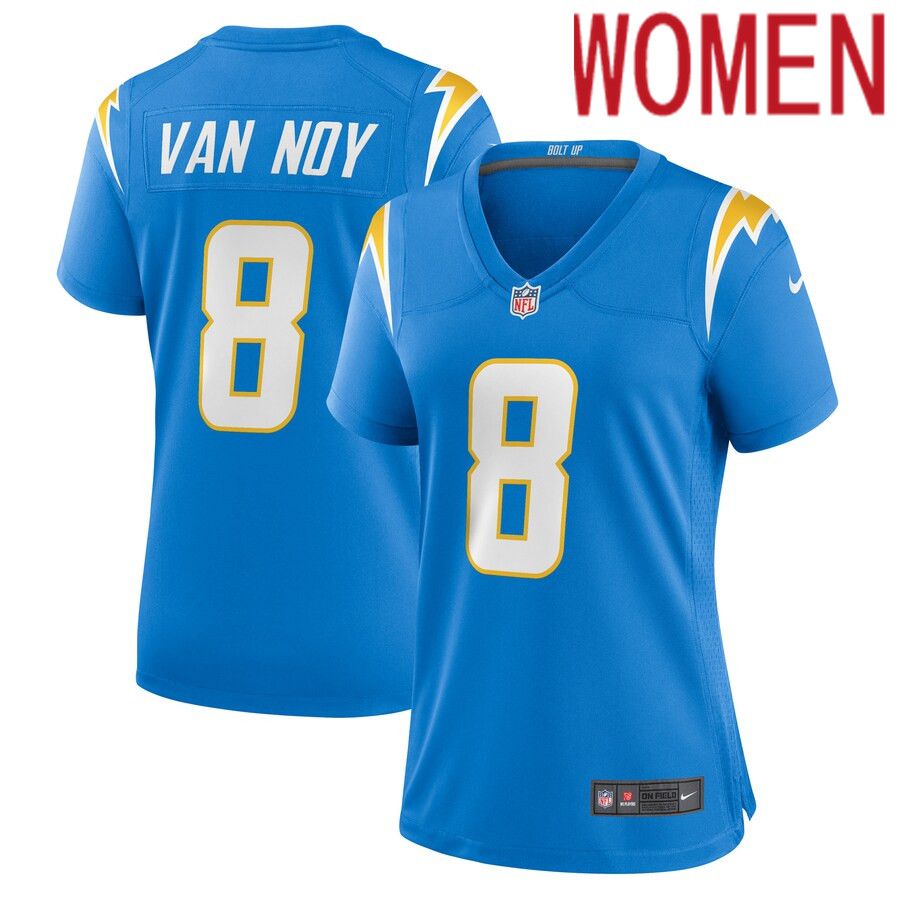 Women Los Angeles Chargers #8 Kyle Van Noy Nike Powder Blue Player Game NFL Jersey->women nfl jersey->Women Jersey